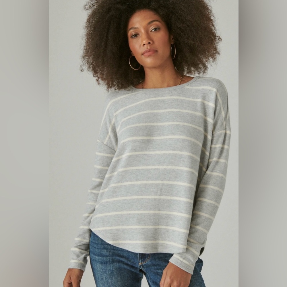 Lucky Brand Cloud Crew super soft loose fit sweater sz XS